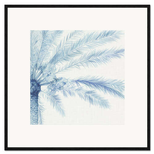 Inramat konsttryck Chambray Palms II
