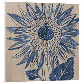 Aluminium print Indigo Sunflower