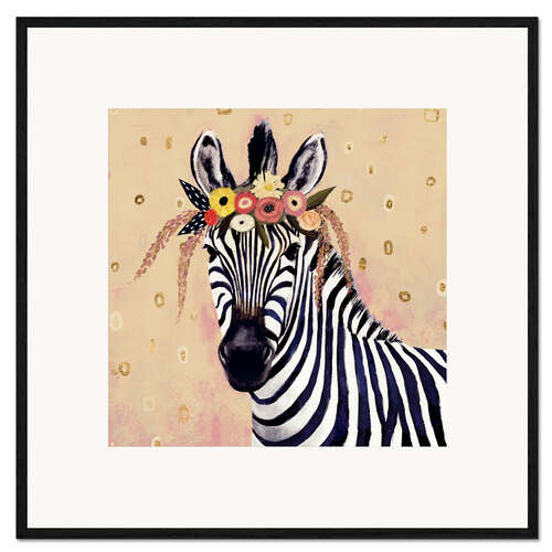 Kehystetty taidepainatus Klimt zebra