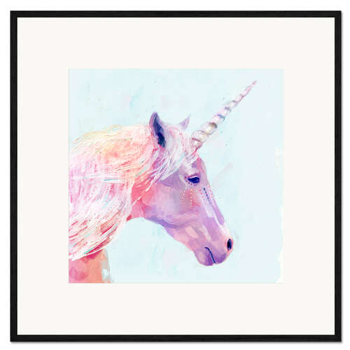Ingelijste kunstdruk Mystic Unicorn