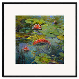 Framed art print Vermillion Koi