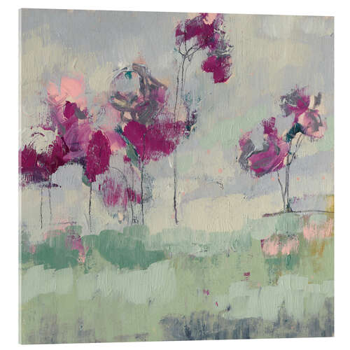 Acrylglasbild Rosa Baumreihe I