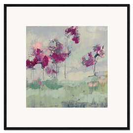 Framed art print Fuchsia Treeline I