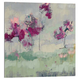 Tableau en plexi-alu Arbres fuchsia I