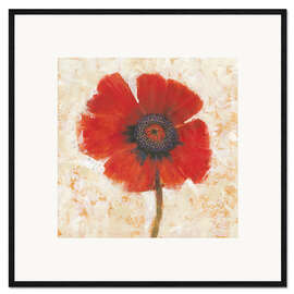 Innrammet kunsttrykk Red poppy flower