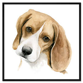 Gerahmter Kunstdruck Beagle