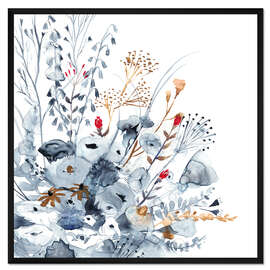 Gerahmter Kunstdruck Indigo &amp; Ocker II