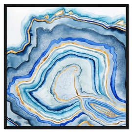 Gerahmter Kunstdruck Kobaltachat I