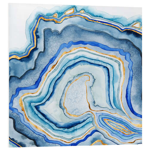 Foam board print Cobalt Agate I