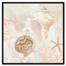 Gerahmter Kunstdruck Muschelsammler Fresko I