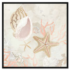 Gerahmter Kunstdruck Muschelsammler Fresco II