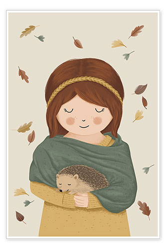 Poster Girl with hedgehog