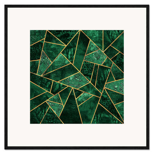Kunsttryk i ramme Deep Emerald