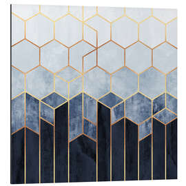 Magnettafel Blaue Hexagone