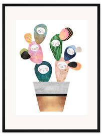 Gerahmter Kunstdruck Schlafender Kaktus