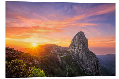 Quadro em acrílico Roque Argando, La Gomera