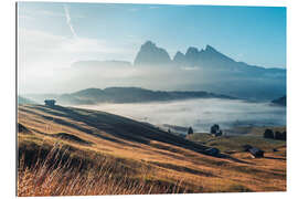 Gallery print Pastures in front of the Sassolungo