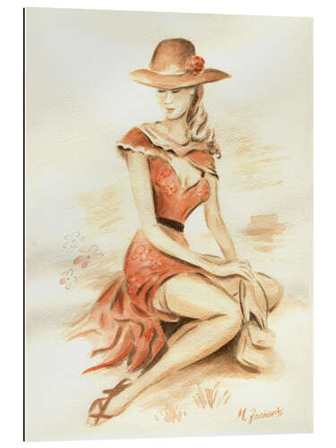 Gallery print Elegant lady with hat