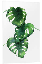 Tableau en PVC Feuilles de monstera