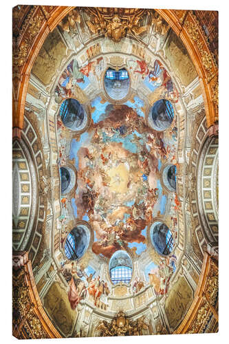 Canvas print Dome painting at the National Library Vienna