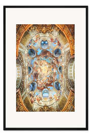Gerahmter Kunstdruck Kuppelgemälde in der Nationalbibliothek Wien