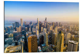 Aluminium print Chicago skyline