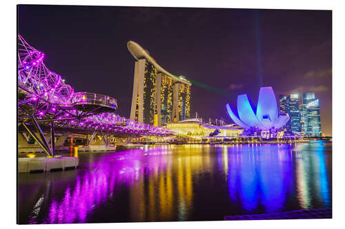 Obraz na aluminium Marina Bay, Singapore by night