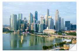 Selvklebende plakat Skyscrapers of Singapore