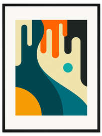 Gerahmter Kunstdruck Strömungsbewegung III