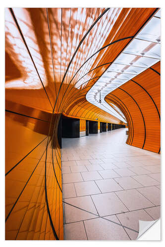 Selvklæbende plakat Tunnel Marienplatz