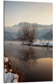 Quadro em alumínio Inverno no Kochelsee