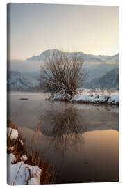 Canvastavla Winter at the Kochelsee