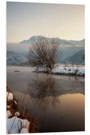 Foam board print Winter at the Kochelsee