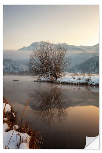 Vinilo para la pared Invierno en el Kochelsee