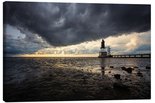 Canvas print North Sea at low tide