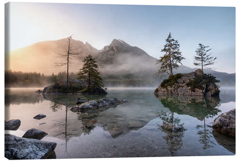 Stampa su tela Piccole isole nell'Hintersee