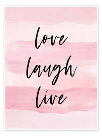 Wall print  Love, laugh, life - Martina illustration