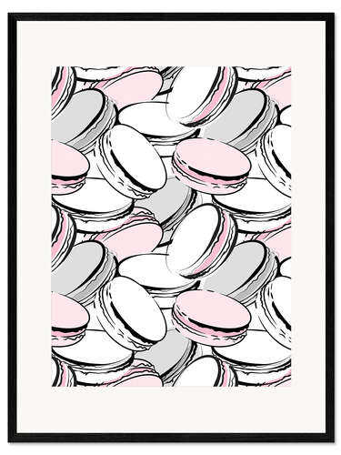 Impression artistique encadrée Macarons