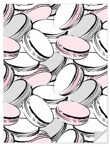 Selvklebende plakat Macarons