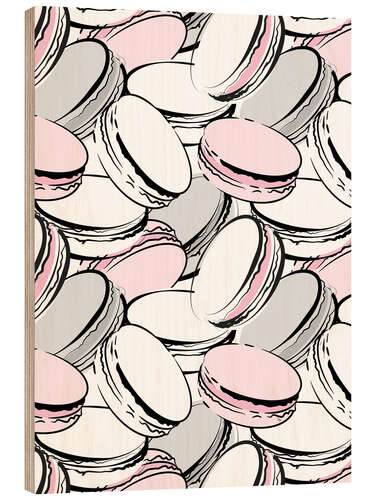 Wood print Macarons