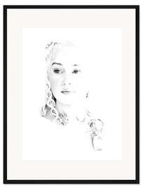 Gerahmter Kunstdruck Emilia Clarke