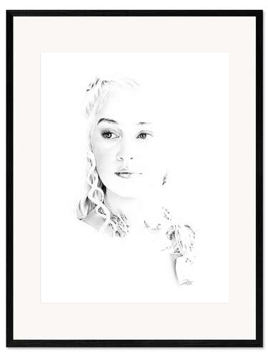 Ingelijste kunstdruk Emilia Clarke
