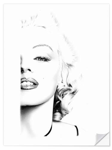 Selvklebende plakat Marilyn Monroe III