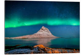 Gallery print The Kirkjufell mountain in the northern light