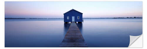 Selvklæbende plakat Boathouse on Swan River, Australia