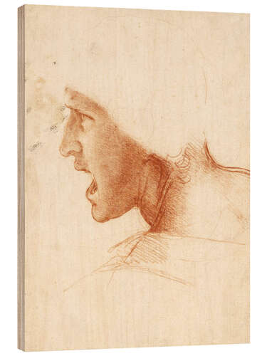 Tableau en bois Tête de guerrier