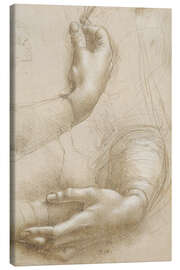 Lærredsbillede  Hand study - Leonardo da Vinci