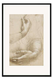 Gerahmter Kunstdruck Handstudie