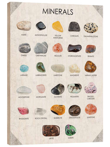 Wood print Minerals