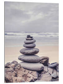 Galleritryk Stone tower on the beach